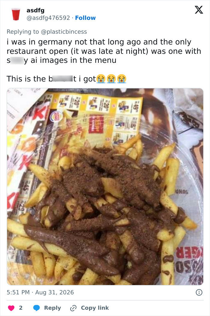 61 AI-Generated Food Photos Make Restaurant Dishes Look Strange Enough To Ruin Appetites 61 AI-Generated Food Photos Make Restaurant Dishes Look Strange Enough To Ruin Appetites