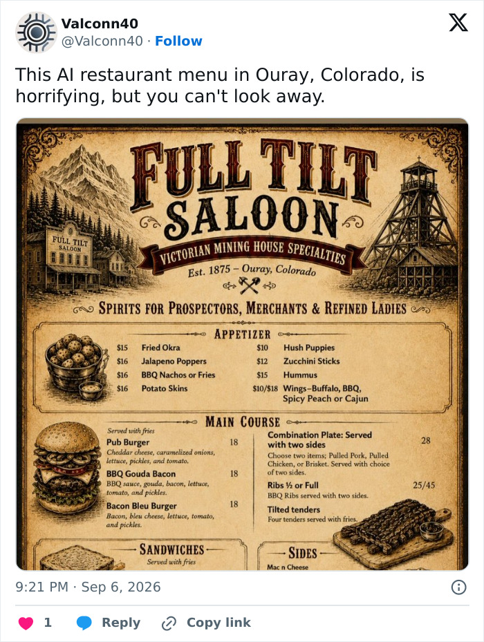 61 AI-Generated Food Photos Make Restaurant Dishes Look Strange Enough To Ruin Appetites 61 AI-Generated Food Photos Make Restaurant Dishes Look Strange Enough To Ruin Appetites