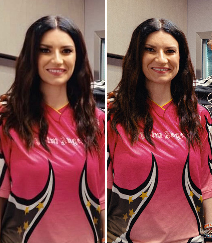 Laura Pausini Caught In A Case Of Instagram Versus Reality After Fans Compare Her Recent Photo To The Original Laura Pausini Caught In A Case Of Instagram Versus Reality After Fans Compare Her Recent Photo To The Original