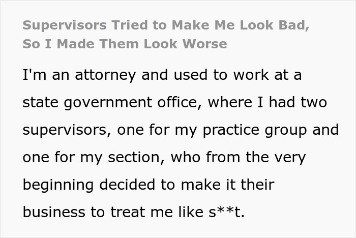 Supervisors Try To Make Employee Look Bad, She Makes Them Look Even Worse