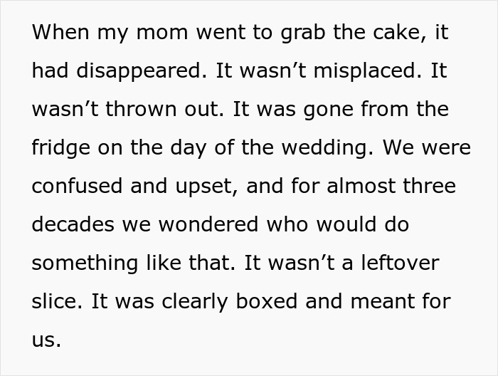 A 28-Year-Old Wedding Cake Mystery Gets Accidentally Solved, Leaves Bride Even More Upset A 28-Year-Old Wedding Cake Mystery Gets Accidentally Solved, Leaves Bride Even More Upset
