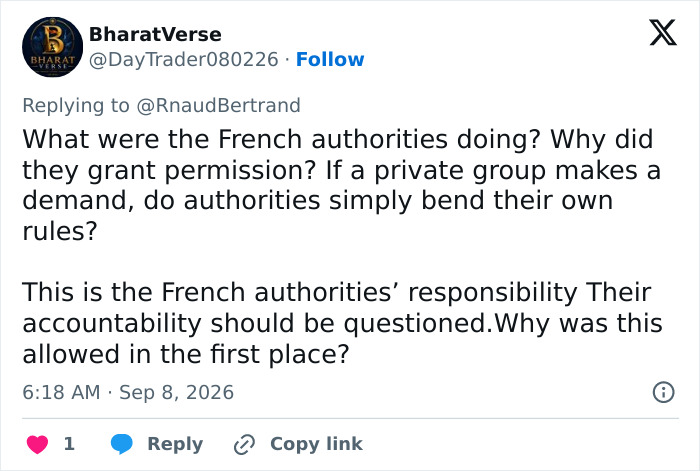 Eiffel Tower Closed Amid Outrage After Visiting Hindu Guru Demands Women Be “Made Invisible” And Management Complies