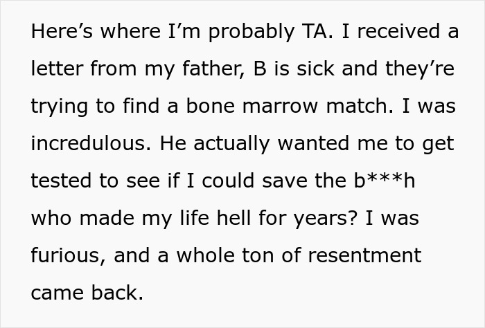 34YO Refuses To Test As Bone Marrow Match For Estranged Dad&rsquo;s Wife, Remembers Being Kicked Out At 16