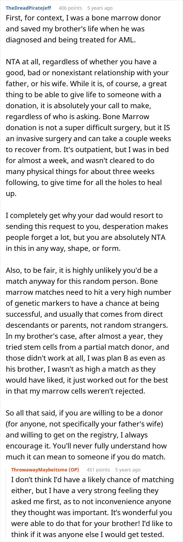 34YO Refuses To Test As Bone Marrow Match For Estranged Dad&rsquo;s Wife, Remembers Being Kicked Out At 16
