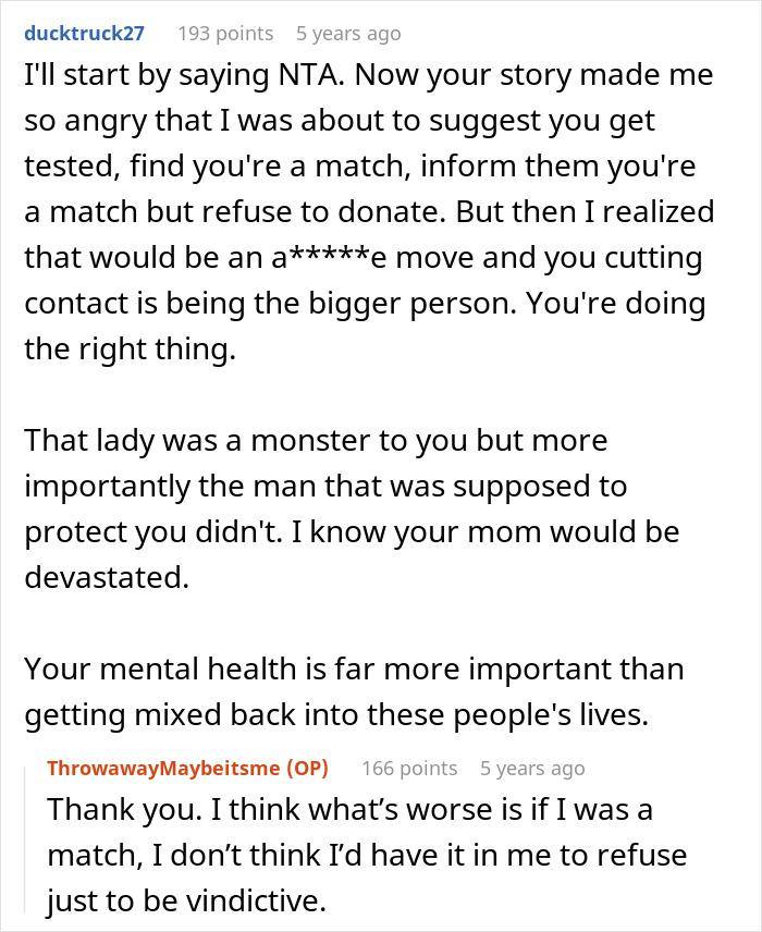 34YO Refuses To Test As Bone Marrow Match For Estranged Dad&rsquo;s Wife, Remembers Being Kicked Out At 16