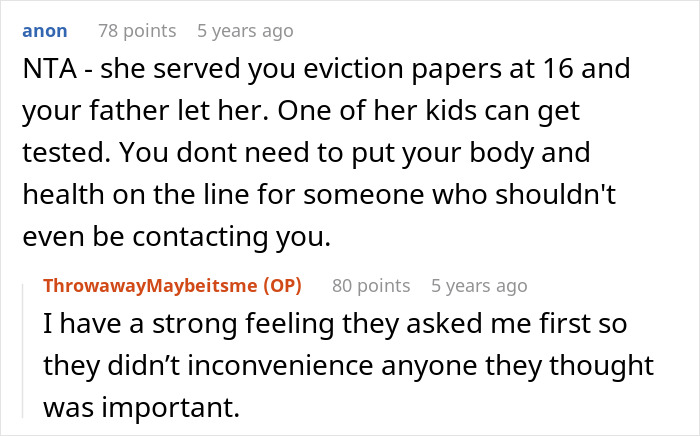 34YO Refuses To Test As Bone Marrow Match For Estranged Dad&rsquo;s Wife, Remembers Being Kicked Out At 16