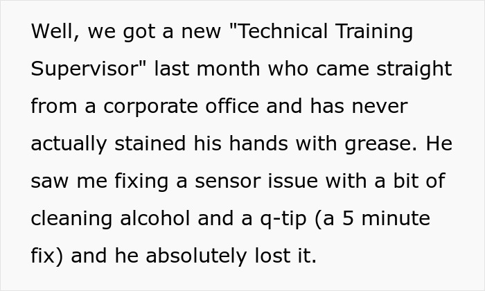 Supervisor Says Follow Machine Repairs By The Book, Regrets It As Employee Complies Maliciously
