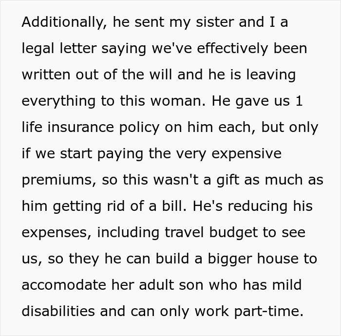 Widowed Dad Remarries Within 6 Months, Sends Daughters A Legal Letter Cutting Them Out Of The Will Widowed Dad Remarries Within 6 Months, Sends Daughters A Legal Letter Cutting Them Out Of The Will