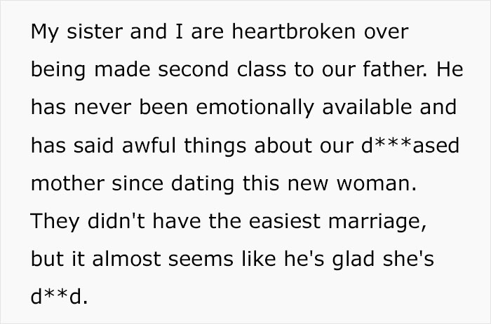 Widowed Dad Remarries Within 6 Months, Sends Daughters A Legal Letter Cutting Them Out Of The Will Widowed Dad Remarries Within 6 Months, Sends Daughters A Legal Letter Cutting Them Out Of The Will