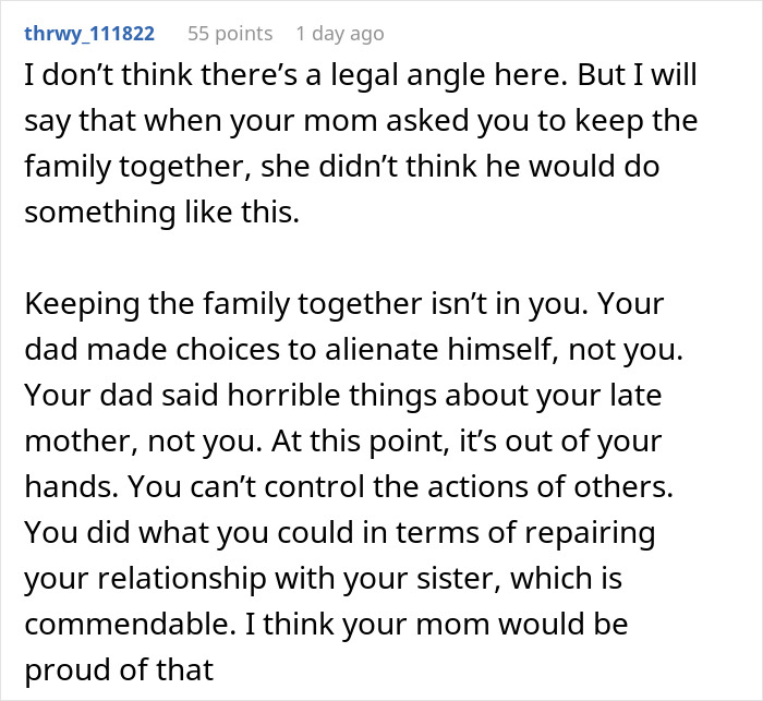 Widowed Dad Remarries Within 6 Months, Sends Daughters A Legal Letter Cutting Them Out Of The Will Widowed Dad Remarries Within 6 Months, Sends Daughters A Legal Letter Cutting Them Out Of The Will