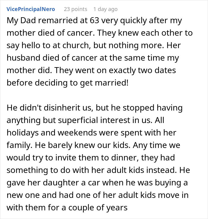 Widowed Dad Remarries Within 6 Months, Sends Daughters A Legal Letter Cutting Them Out Of The Will Widowed Dad Remarries Within 6 Months, Sends Daughters A Legal Letter Cutting Them Out Of The Will