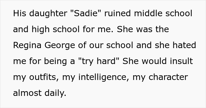 Woman&rsquo;s Future Stepfather-In-Law Dismisses His Daughter&rsquo;s Bullying, Then Gets A Taste Of It Himself