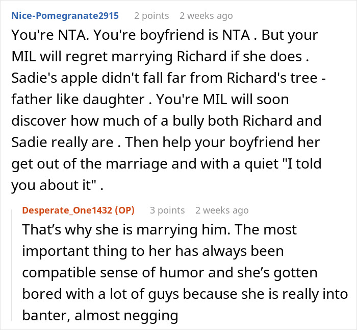 Woman&rsquo;s Future Stepfather-In-Law Dismisses His Daughter&rsquo;s Bullying, Then Gets A Taste Of It Himself