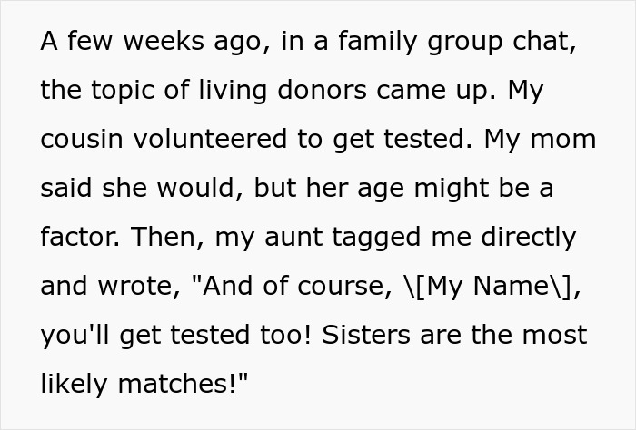 Woman Is Called A Monster For Refusing To Save Her Sister’s Life, Starts Questioning Her Decision Woman Is Called A Monster For Refusing To Save Her Sister’s Life, Starts Questioning Her Decision