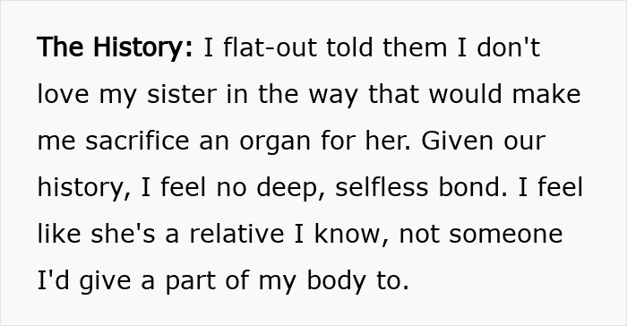 Woman Is Called A Monster For Refusing To Save Her Sister’s Life, Starts Questioning Her Decision Woman Is Called A Monster For Refusing To Save Her Sister’s Life, Starts Questioning Her Decision