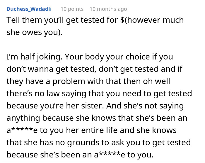 Woman Is Called A Monster For Refusing To Save Her Sister’s Life, Starts Questioning Her Decision Woman Is Called A Monster For Refusing To Save Her Sister’s Life, Starts Questioning Her Decision
