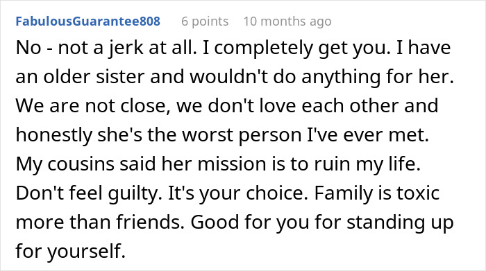 Woman Is Called A Monster For Refusing To Save Her Sister’s Life, Starts Questioning Her Decision Woman Is Called A Monster For Refusing To Save Her Sister’s Life, Starts Questioning Her Decision