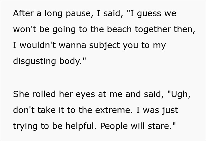 Woman’s Friend Gives Her Unsolicited Bikini Advice, Then Doubles Down On The Body-Shaming Woman’s Friend Gives Her Unsolicited Bikini Advice, Then Doubles Down On The Body-Shaming