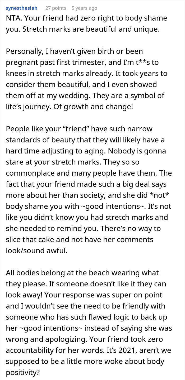 Woman’s Friend Gives Her Unsolicited Bikini Advice, Then Doubles Down On The Body-Shaming Woman’s Friend Gives Her Unsolicited Bikini Advice, Then Doubles Down On The Body-Shaming
