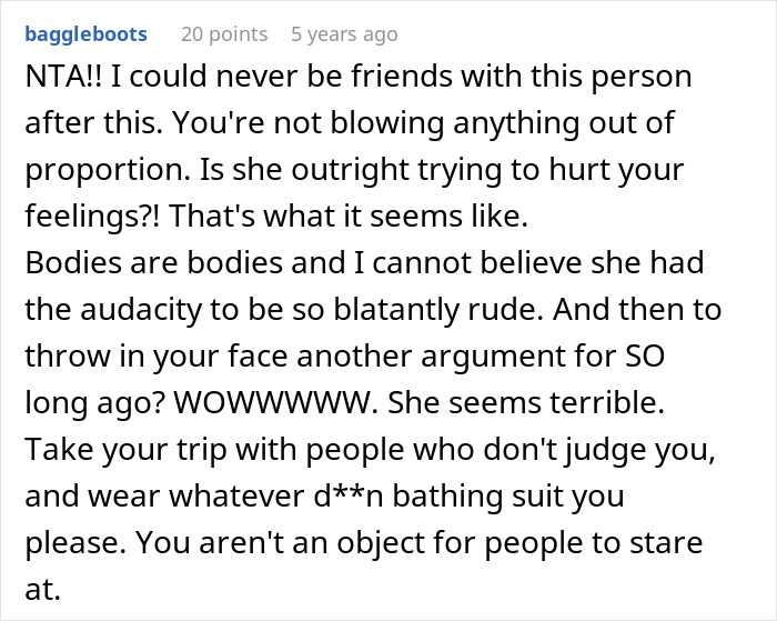 Woman’s Friend Gives Her Unsolicited Bikini Advice, Then Doubles Down On The Body-Shaming Woman’s Friend Gives Her Unsolicited Bikini Advice, Then Doubles Down On The Body-Shaming
