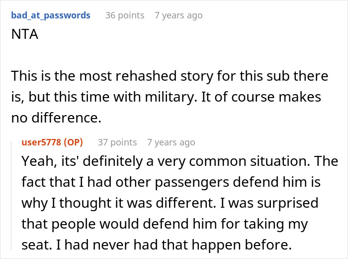 Service Member Feels Entitled To Window Seat As He’s In Uniform, Acts Smug When He’s Asked To Move Service Member Feels Entitled To Window Seat As He’s In Uniform, Acts Smug When He’s Asked To Move