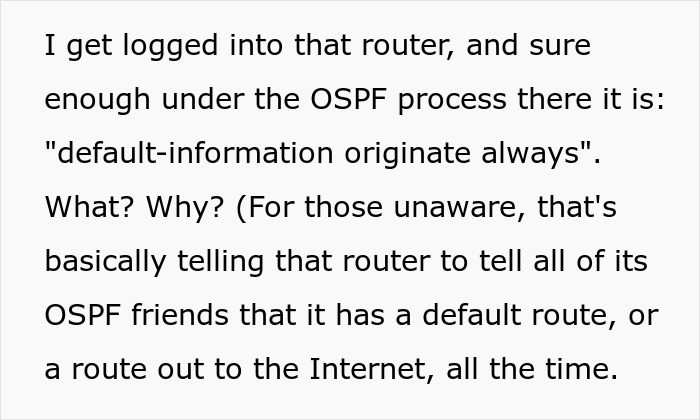 Guy Gets Exposed For A Bad Router Command And Makes Up A Cover Story Just To Be Exposed Again