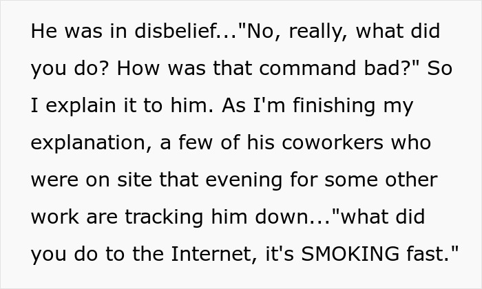 Guy Gets Exposed For A Bad Router Command And Makes Up A Cover Story Just To Be Exposed Again