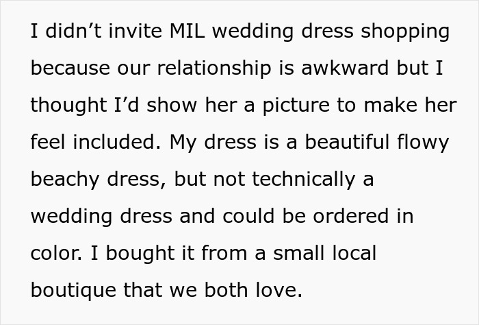 Bride Won’t Change Wedding Dress After MIL Says She Got It First, Groom Gets Caught In The Middle Bride Won’t Change Wedding Dress After MIL Says She Got It First, Groom Gets Caught In The Middle