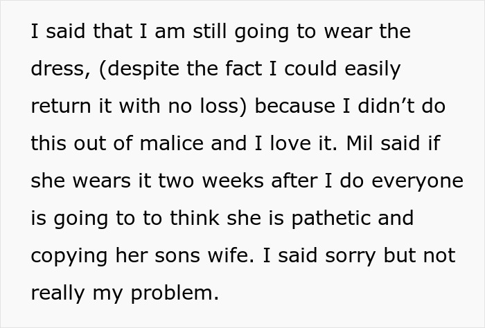 Bride Won’t Change Wedding Dress After MIL Says She Got It First, Groom Gets Caught In The Middle Bride Won’t Change Wedding Dress After MIL Says She Got It First, Groom Gets Caught In The Middle