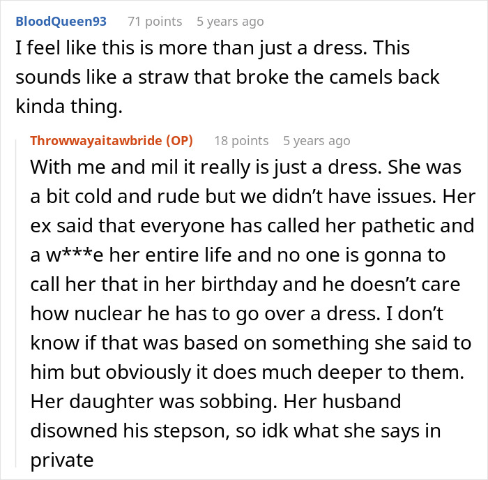 Bride Won’t Change Wedding Dress After MIL Says She Got It First, Groom Gets Caught In The Middle Bride Won’t Change Wedding Dress After MIL Says She Got It First, Groom Gets Caught In The Middle