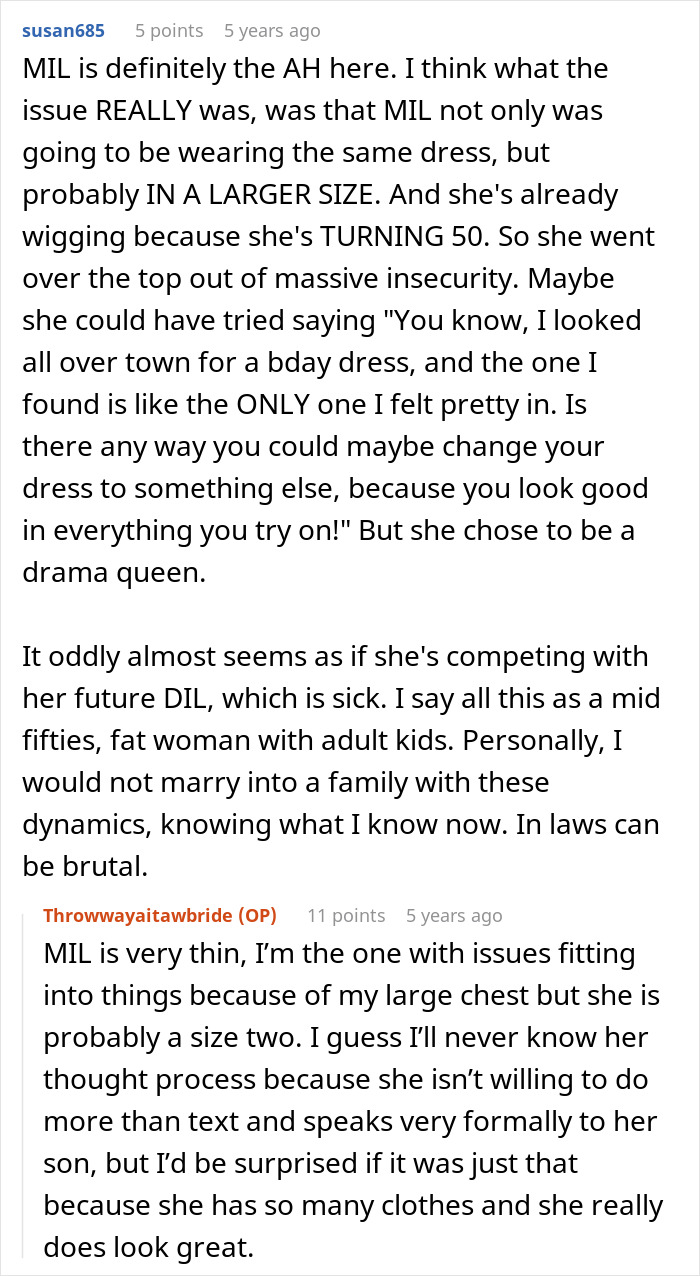 Bride Won’t Change Wedding Dress After MIL Says She Got It First, Groom Gets Caught In The Middle Bride Won’t Change Wedding Dress After MIL Says She Got It First, Groom Gets Caught In The Middle