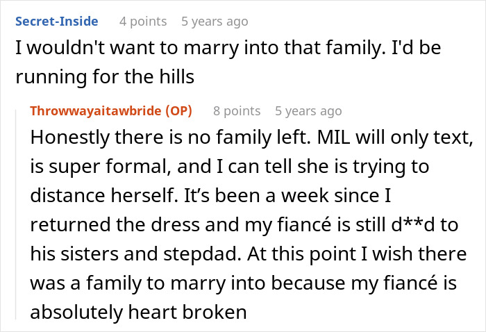 Bride Won’t Change Wedding Dress After MIL Says She Got It First, Groom Gets Caught In The Middle Bride Won’t Change Wedding Dress After MIL Says She Got It First, Groom Gets Caught In The Middle