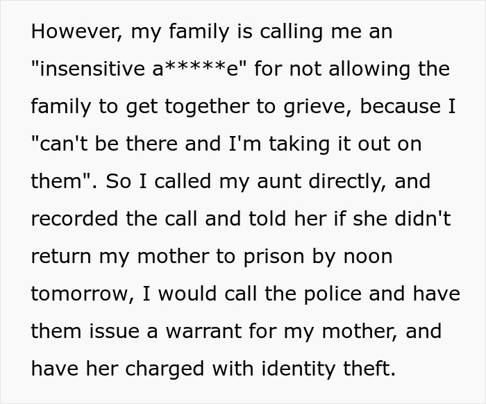 Mom And Aunt Forge Their Way Through A Prison Break, Victim Gets Called A Jerk For Busting Them Mom And Aunt Forge Their Way Through A Prison Break, Victim Gets Called A Jerk For Busting Them