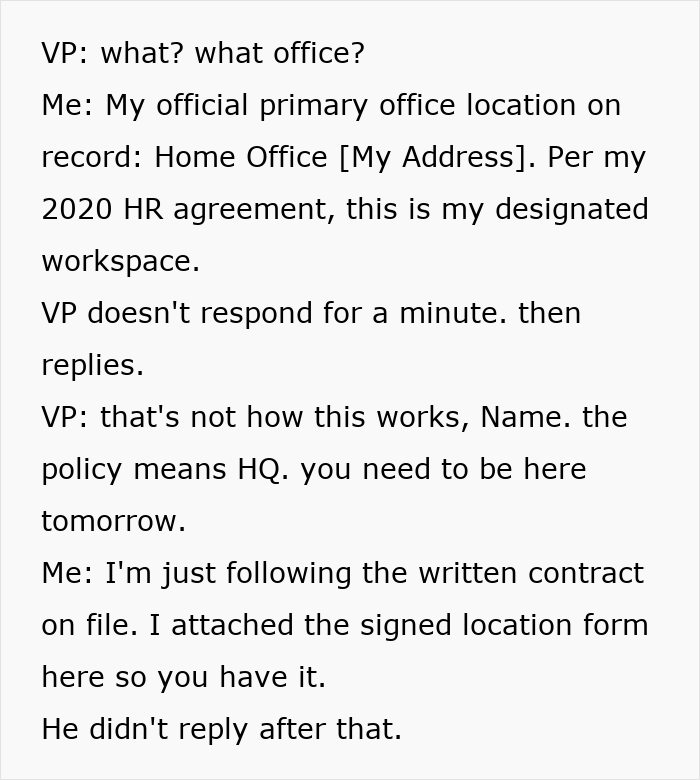 Boss Expects Employee At HQ After Six Years Remote, He Shows That His Home Office Was Approved By HR Boss Expects Employee At HQ After Six Years Remote, He Shows That His Home Office Was Approved By HR