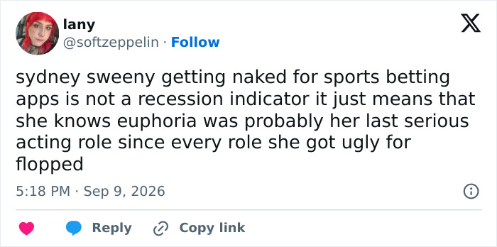 Sydney Sweeney’s Lingerie Brand Is Reportedly Struggling As She Turns To Scandalous Ads For Other Brands