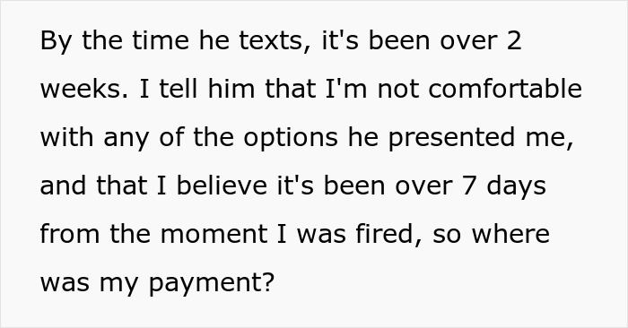 Fired Employee Refuses Boss’s Shady Severance Deal, Walks Away With Four Months Of Pay And Extra Cash Fired Employee Refuses Boss’s Shady Severance Deal, Walks Away With Four Months Of Pay And Extra Cash