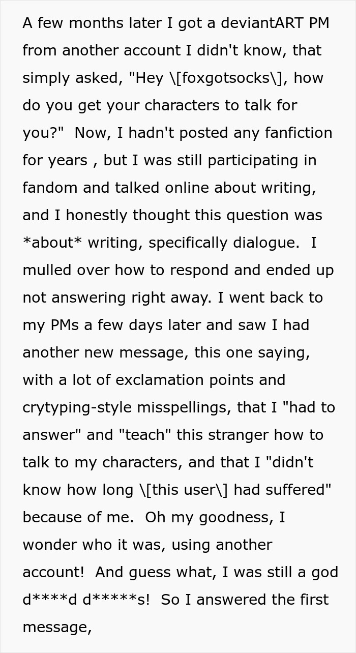 Online Stalker Freaks Out After Woman “Steals” Her Fictional Boyfriend Online Stalker Freaks Out After Woman “Steals” Her Fictional Boyfriend