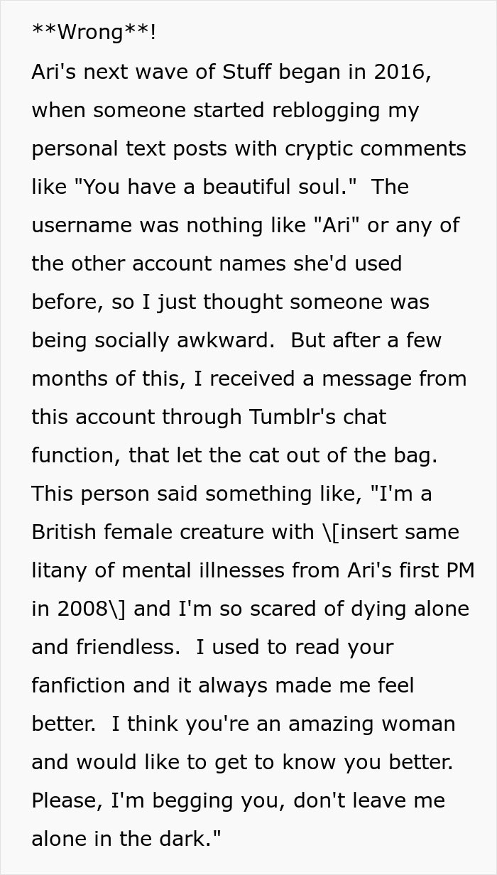 Online Stalker Freaks Out After Woman “Steals” Her Fictional Boyfriend Online Stalker Freaks Out After Woman “Steals” Her Fictional Boyfriend