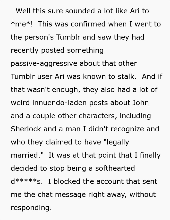 Online Stalker Freaks Out After Woman “Steals” Her Fictional Boyfriend Online Stalker Freaks Out After Woman “Steals” Her Fictional Boyfriend