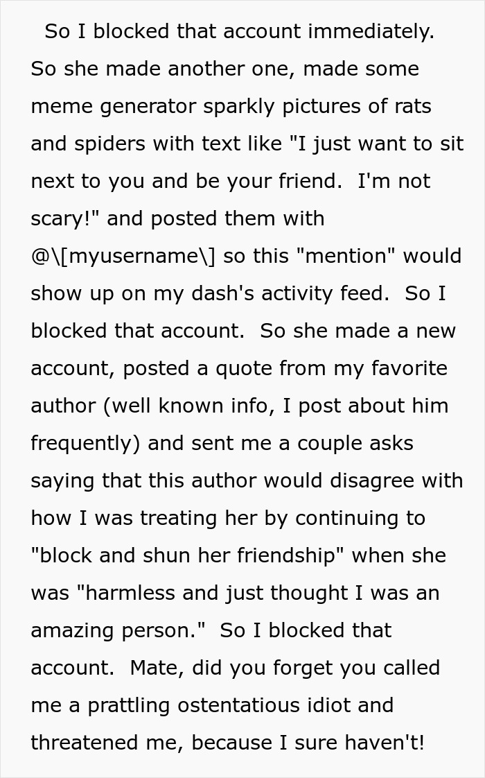 Online Stalker Freaks Out After Woman “Steals” Her Fictional Boyfriend Online Stalker Freaks Out After Woman “Steals” Her Fictional Boyfriend