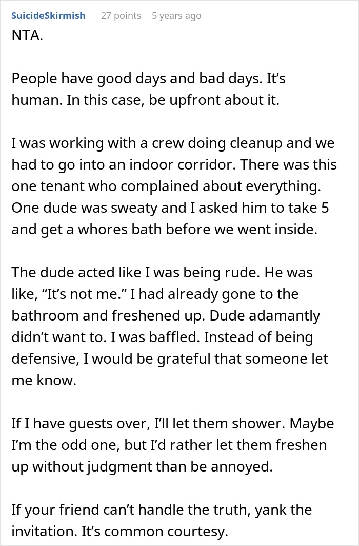 Friend&rsquo;s Musty Smell Starts Clearing Rooms, Woman Dreads Being The One Who Finally Tells Her