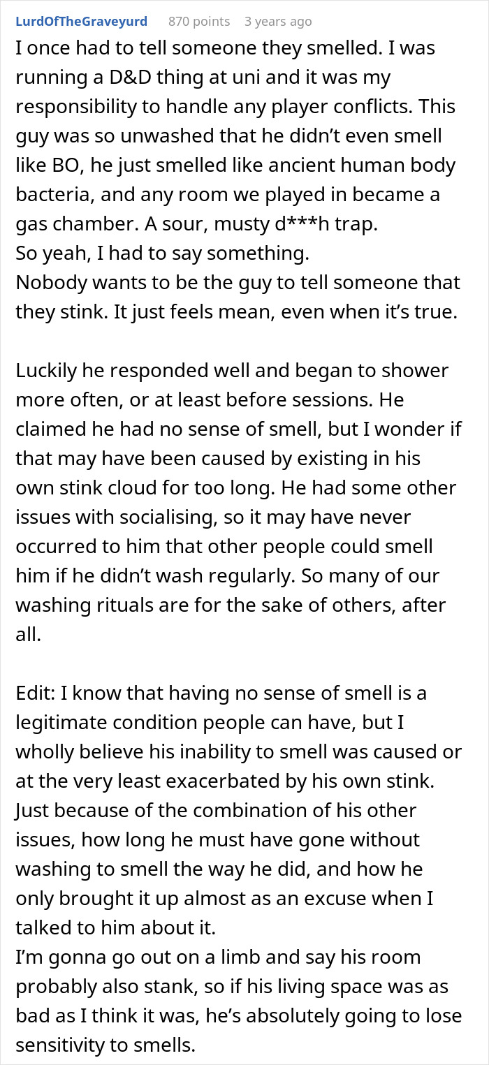 Friend&rsquo;s Musty Smell Starts Clearing Rooms, Woman Dreads Being The One Who Finally Tells Her