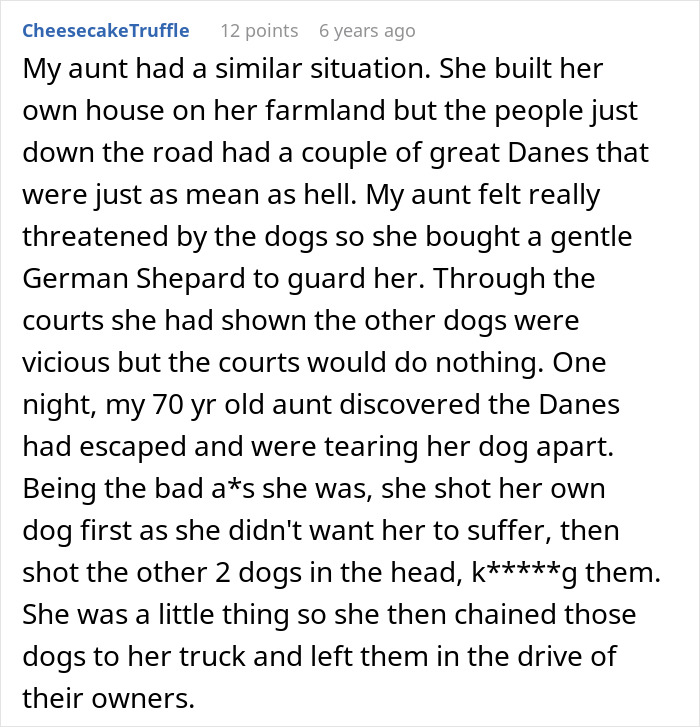 Neighbors Ignore Woman&rsquo;s Warnings About Their Dogs, Learn She&rsquo;s Not So Sweet After They Attack Her Cat