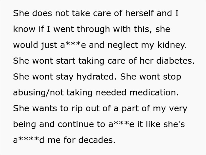 Toxic Mom Neglects Her Health For Years As She Assumes She&rsquo;ll Get A Shiny New Kidney From Her Daughter