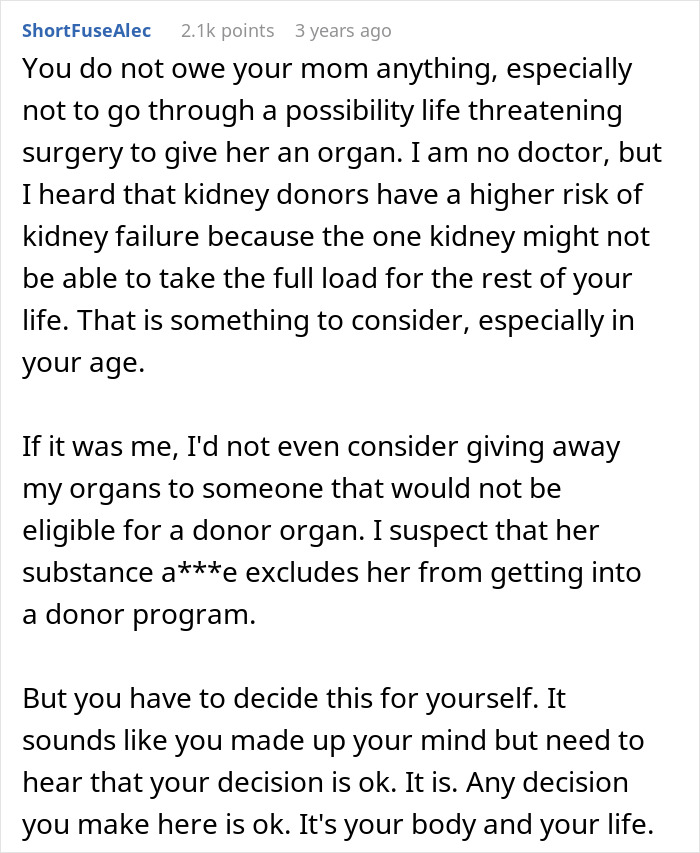 Toxic Mom Neglects Her Health For Years As She Assumes She&rsquo;ll Get A Shiny New Kidney From Her Daughter