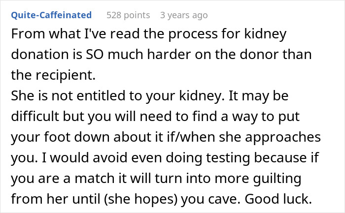 Toxic Mom Neglects Her Health For Years As She Assumes She&rsquo;ll Get A Shiny New Kidney From Her Daughter