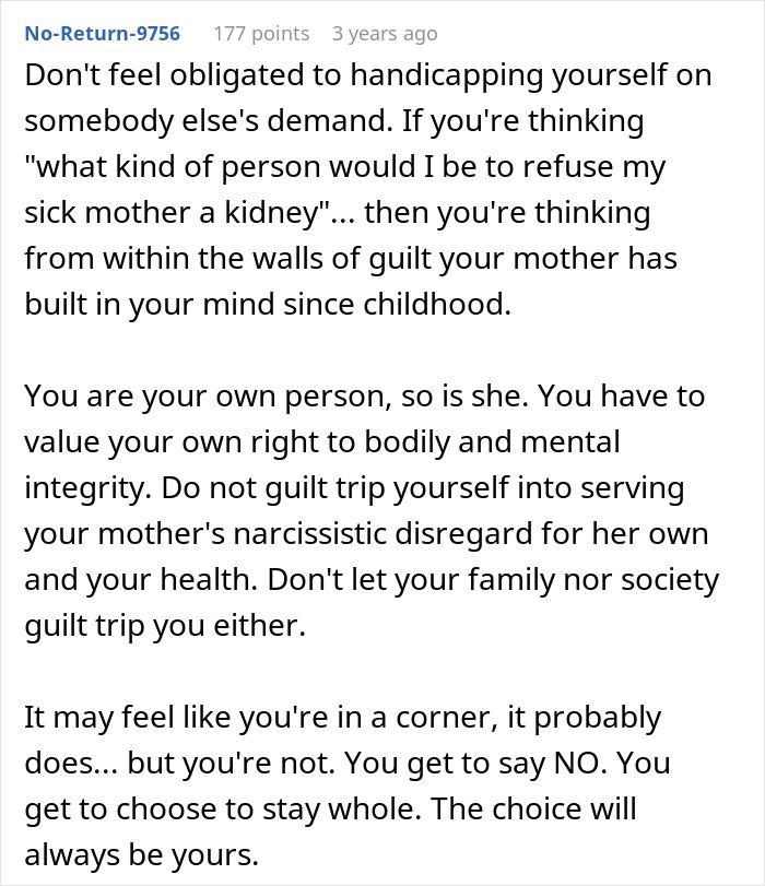 Toxic Mom Neglects Her Health For Years As She Assumes She&rsquo;ll Get A Shiny New Kidney From Her Daughter