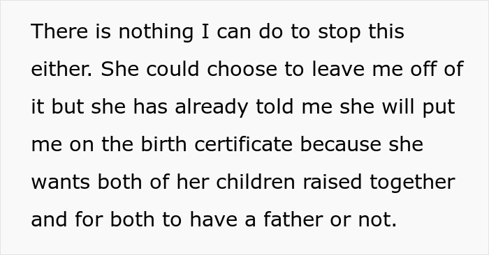 Guy Left Worried His Ex-Wife Will Force Her Affair Baby On Him
