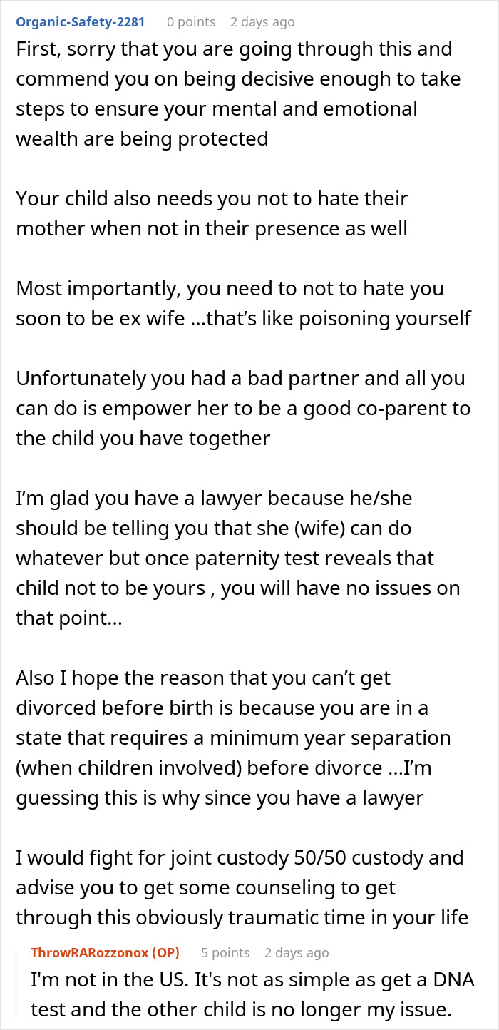 Guy Left Worried His Ex-Wife Will Force Her Affair Baby On Him