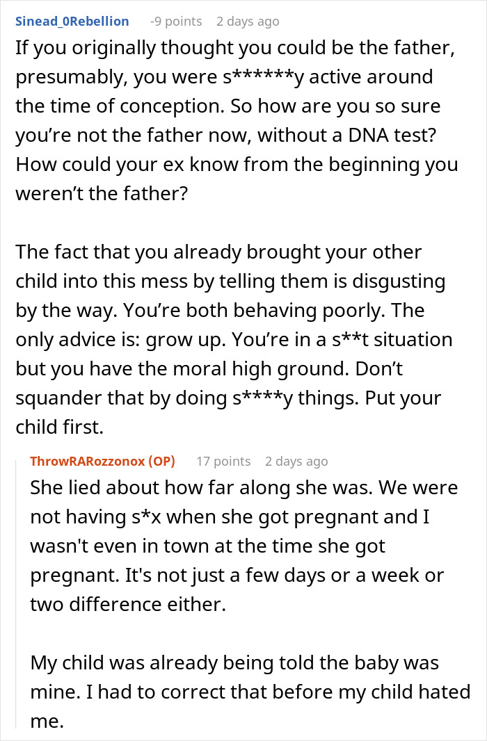 Guy Left Worried His Ex-Wife Will Force Her Affair Baby On Him